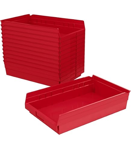 Amazon.com: Akro-Mils 30158 Plastic Shelf Bins, Heavy Duty Storage